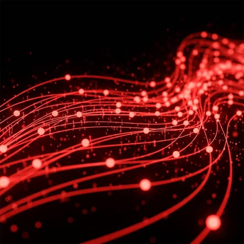 Vibrant Red Digital Network | Connection & Communication