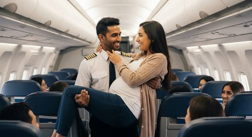Smiling Airplane Pilot Carries Pregnant Woman | Heartwarming Scene