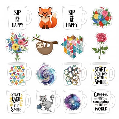 Fun Stickers & Vector Arts for Mugs - Creative Designs