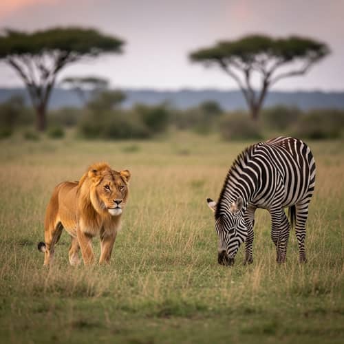 Lion Hunting Zebra: Nature's Wild Drama Unfolds