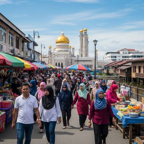 Vibrant Cityscape of Bandar Seri Begawan, Brunei