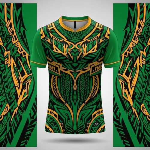 Ethnic Tribal Pattern Jersey - Vibrant & Stylish Design