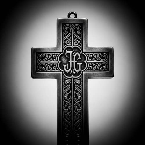 Mystical Saint Bento Cruz | Intricate 'J' 'G' Carvings