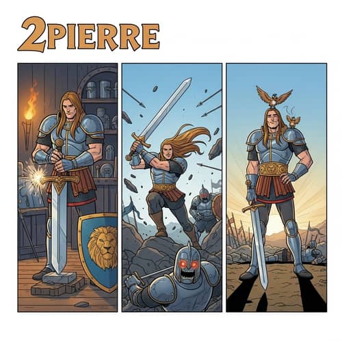 2PIERRE Comic Strip - Warrior's Tale of Determination