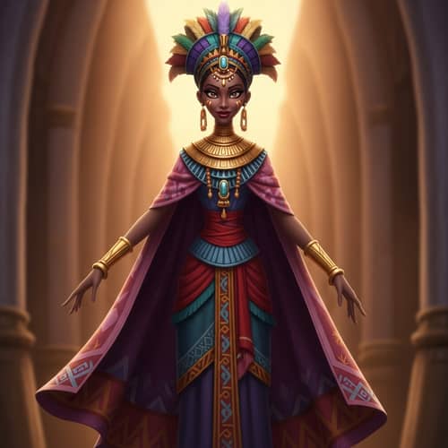 Mysterious and Powerful Woman Inspired by African Folk Tale
