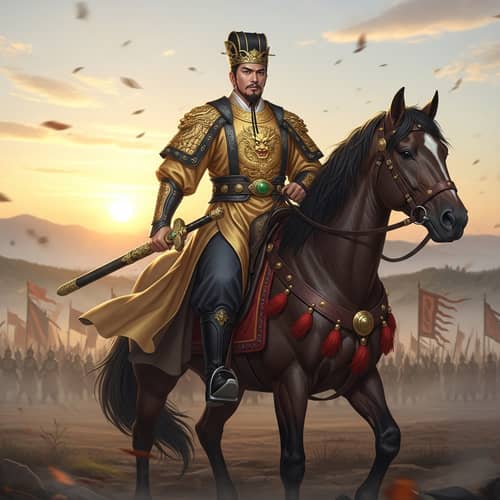 Ancient Chinese Emperor Headed to Battle | Strong Leader Look
