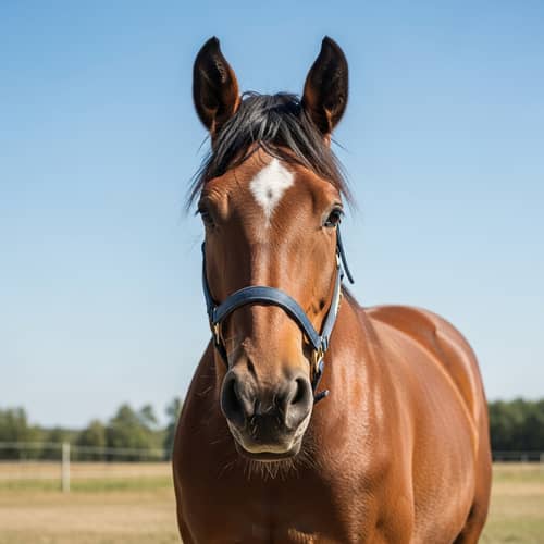 Strong Furry Horse: Powerful Physique and Gentle Eyes