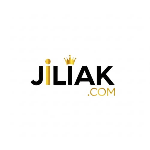 JILIAK.COM Logo Design with Crown in Gold, Yellow, Black Colors