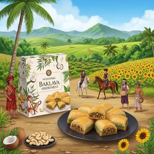 Nusantara-Inspired Baklava Assortment: Unity & Collaboration