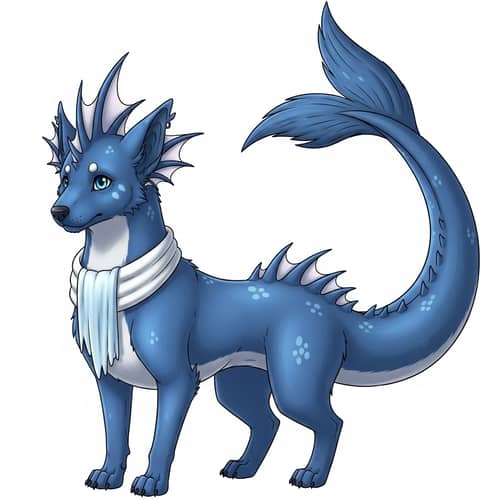 Vaporeon: Quadrupedal Creature with Fish-Like Tail