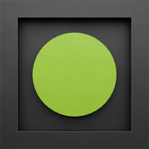 Vibrant Green Circle in Square: Enhance Your Design