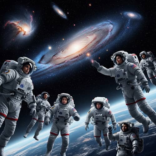 Mystical Space Exploration by Diverse Astronauts