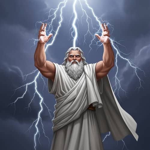 Zeus - Ancient Greek God of Thunder and Lightning Artwork