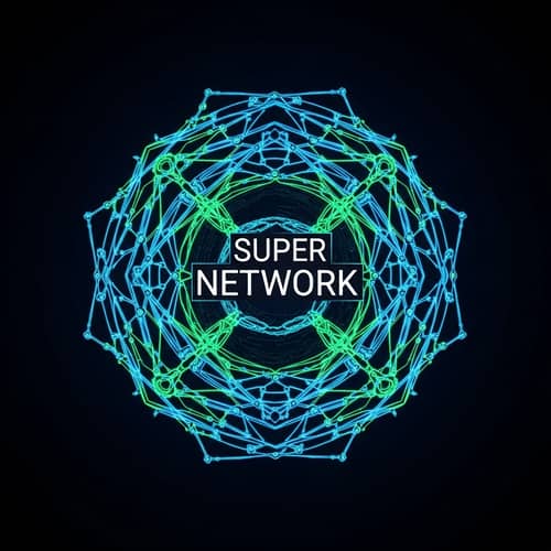 Super Network Icon - Vibrant and Modern Design