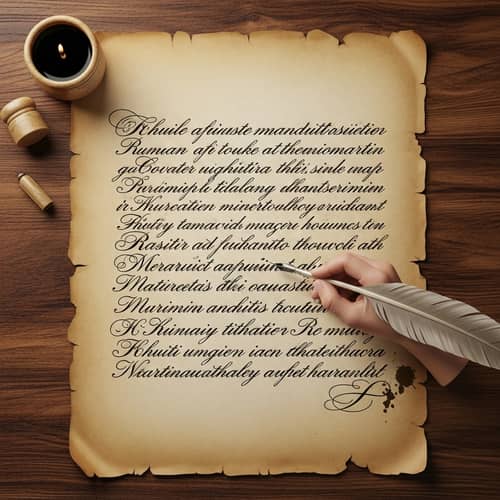 Vintage Parchment Paper with Handwritten Text | Old-World Charm