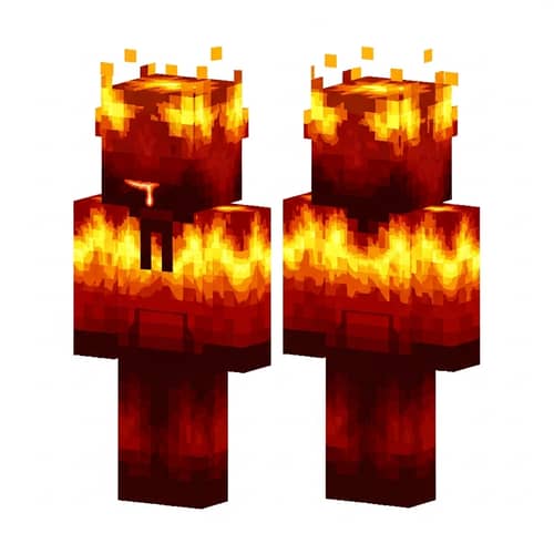 Fiery Boy Minecraft Skin - Hoodie Flame Design