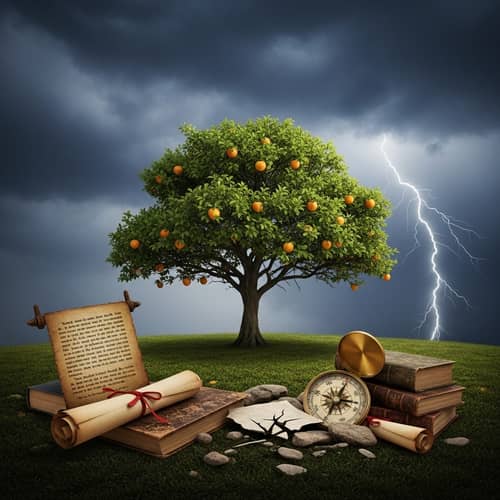 Symbolic Visual Journey: Nature and Wisdom Unveiled