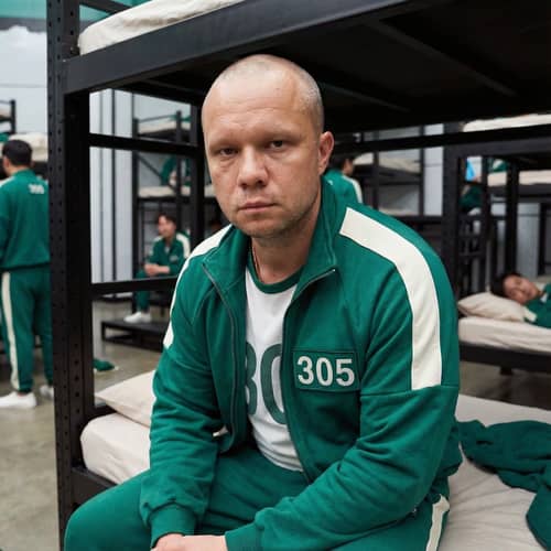 Be a Squid Game Character in Realistic Settings Be a Squid Game Character in Realistic Settings