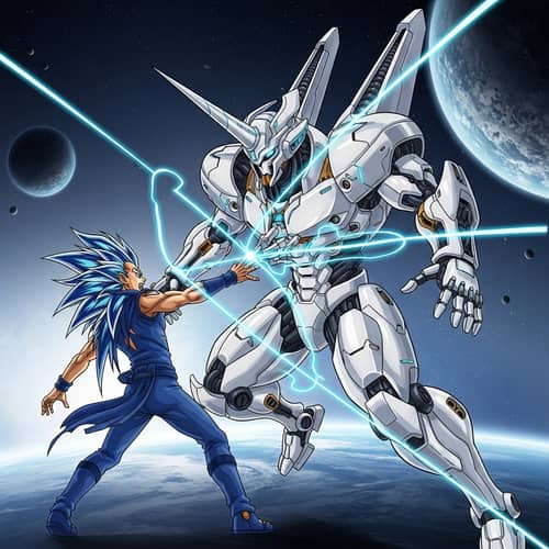 Vegeta Fusion with Gundam Unicorn - Intergalactic Sci-Fi Fusion