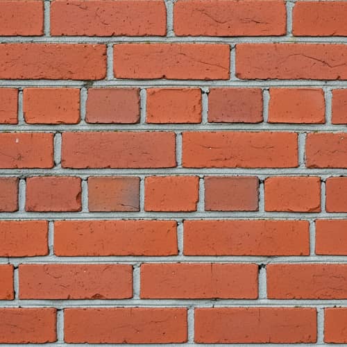 Well-Built Red Brick Wall Illustration