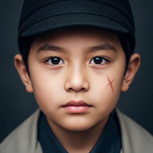 Exceptional Asian Boy with Striking Features | Unique Scar