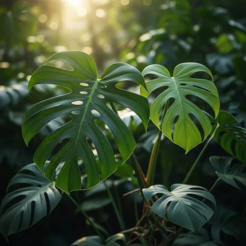 Enchanting Monstera Tropical Beauty with Unique Hole-y Leaves