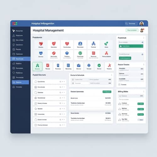 Hospital Management System GUI Design: Professional, User-Friendly Interface