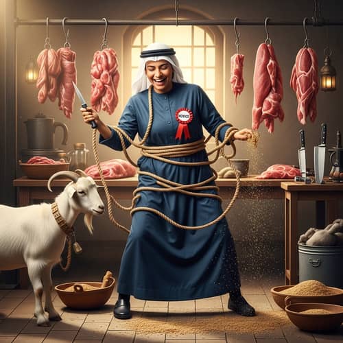 Novice Butcher's Comedic Eid al-Adha Preparation Mishaps