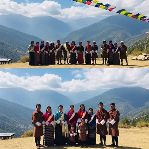 Traditional Bhutanese Attire: Colorful Kiras and Ghos