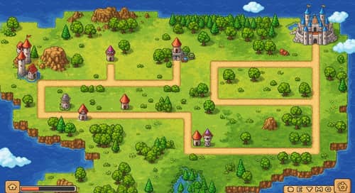 Explore Our Retro Pixel Art Adventure Map