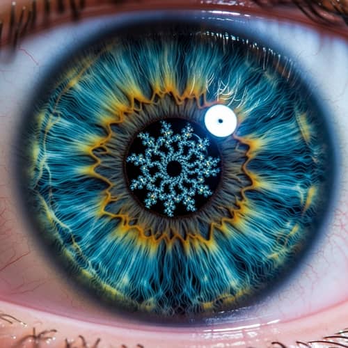 Beautiful Fractal Pattern in Human Eye Pupil