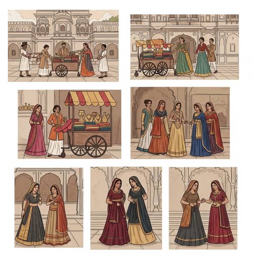 Royal Rajput Women's Shopping Tradition in Rajasthan