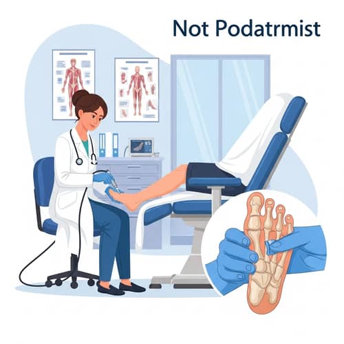 Professional Podiatrist Examining Patient's Foot with Care