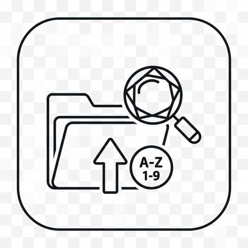Modern File Management Icon | Organising Records & Sorting