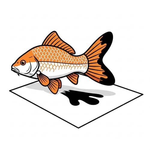 Carp Tail Print Art | Unique Ink Impressions