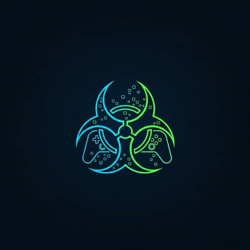 Minimalist Gamer Biohazard Logo Design