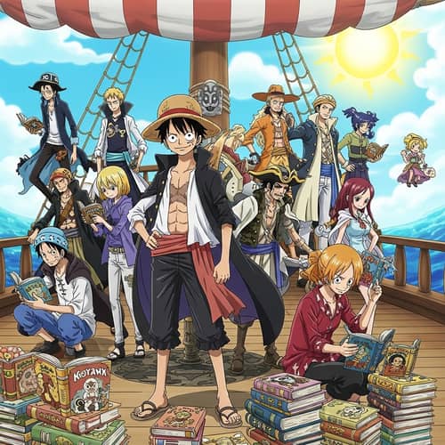 Whimsical Adventure with Vibrant Characters | Pirate-Themed Anime Scene