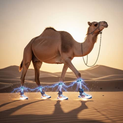 Energy-Generating Footwear: Camel's Journey Across Desert