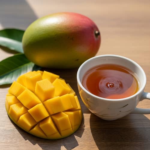 Delightful Oolong Tea with Mango - Relaxing Afternoon Scene