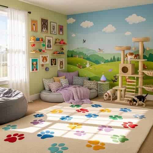 Cozy Pet Room: A Whimsical Retreat for Furry Friends