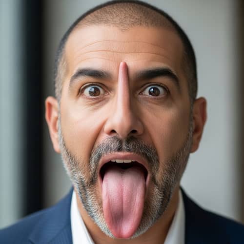 Middle-Eastern Man with Extraordinarily Long Tongue | Unique Feature
