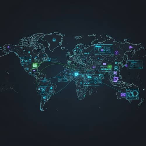 Global AI Trend: Minimalistic Future World