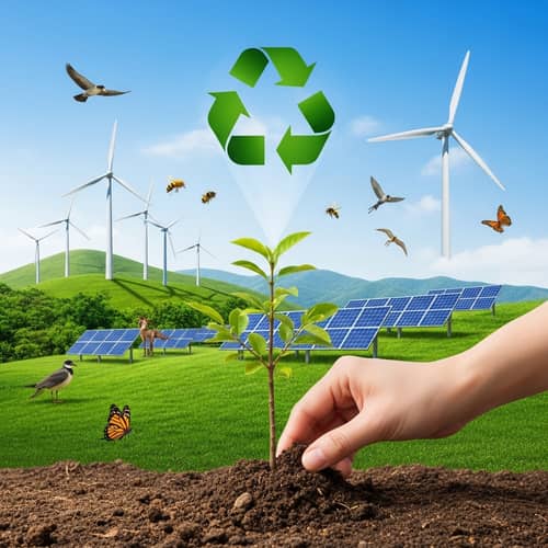 Environmental Consciousness | Wind Turbines, Solar Panels & Biodiversity