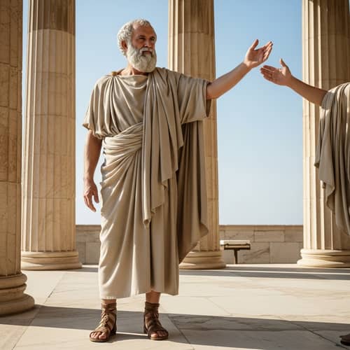 Ancient Greek Philosopher Pythagoras Statue