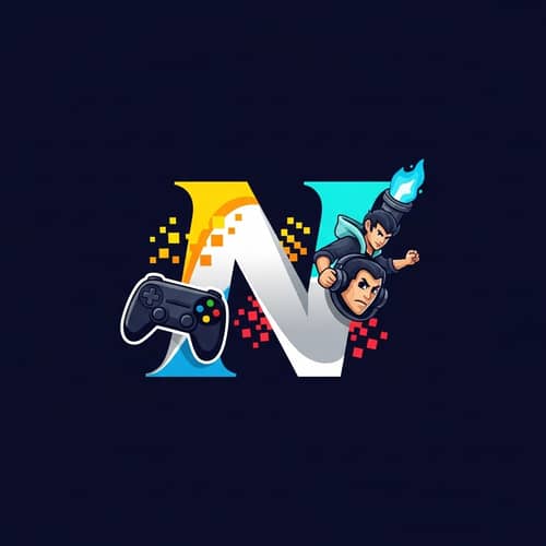Innovative Gaming Logo Design for 'N' Brand