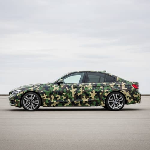 Custom Camouflage Car Skin for Modern Sedans