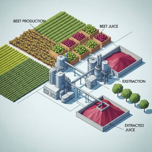 3D Map of Beet Production and Juice Extraction