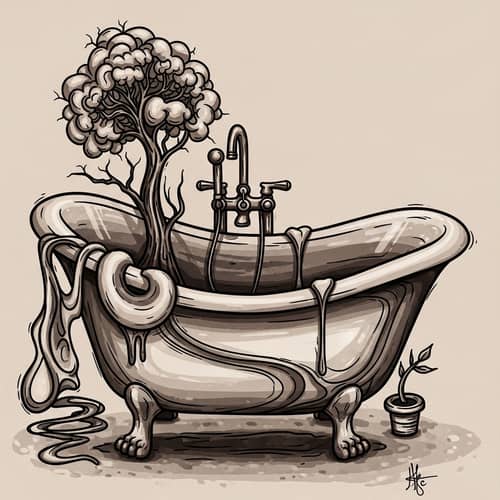 Abstract Art of a Bathtub | A Unique Visual Experience