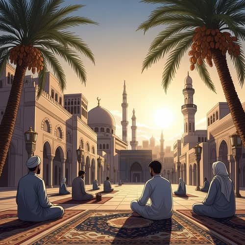 Peaceful Scene in Madinah with Naat Shareef Chanting