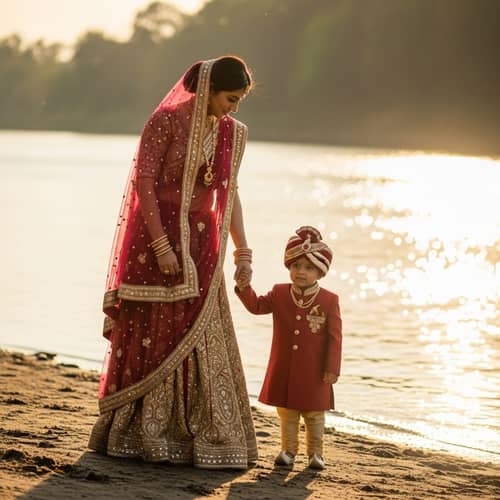 Indian Queen & Son by Tranquil River | Heritage Moment